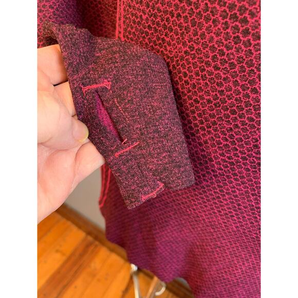 6/8 Work Out Women's Pink Purple Patterned Fitted Activewear Top Long Sleeve Thu - Picture 3 of 6